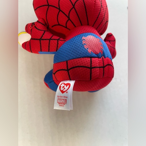 6โ Ty Marvel Beanie Babies Spiderman & Miles Morales Plush - Picture 4 of 13